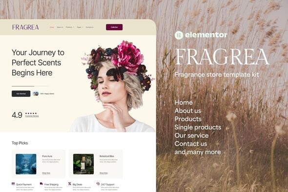 Fragrea  – Fragrance Store Elementor Tempate Kit