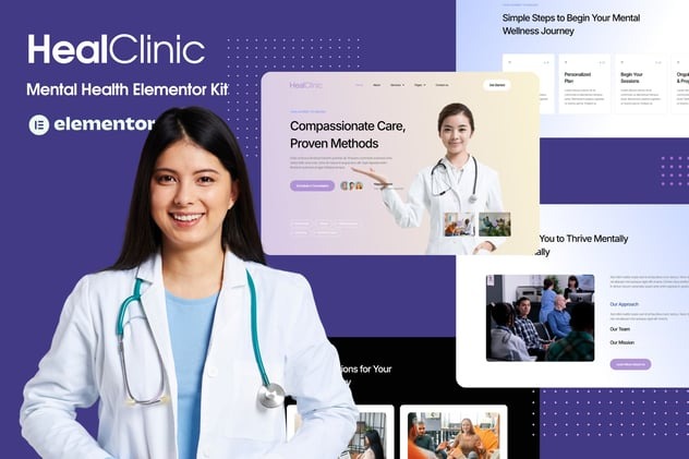 HealClinic 1.0 – Health Care Center Elementor Kit Template