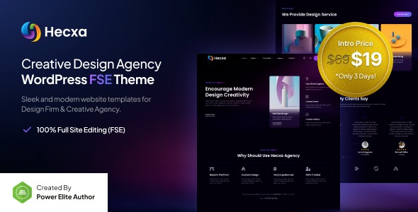 Hecxa 1.0.2 – Creative Design Agency FSE WordPress Theme