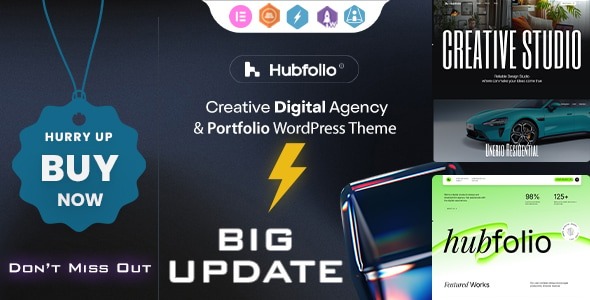 Hubfolio 1.1.4 – Creative Portfolio & Digital Agency WordPress Elementor Theme