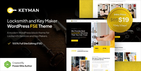 Keyman 1.0.2 – Locksmith & Key Maker Services FSE WordPress Theme