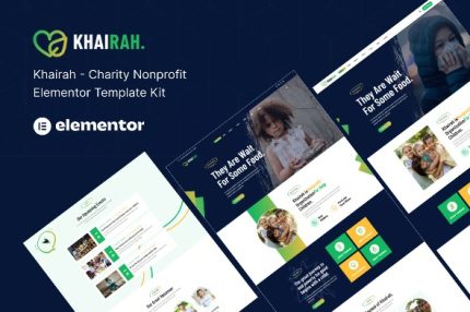 Khairah - NonProfit Charity Elementor Template Kits