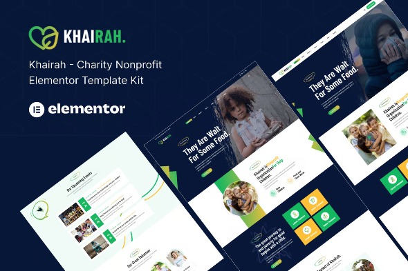 Khairah  – NonProfit Charity Elementor Template Kits
