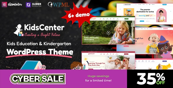 KidsCenter 1.3.1 – Kindergarten and Kid Care Education WordPress Theme