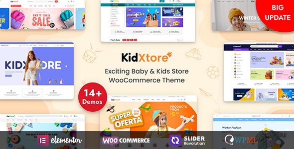 KidXtore 2.7 – Kids Clothing and Toys Store Elementor WooCommerce WordPress Theme