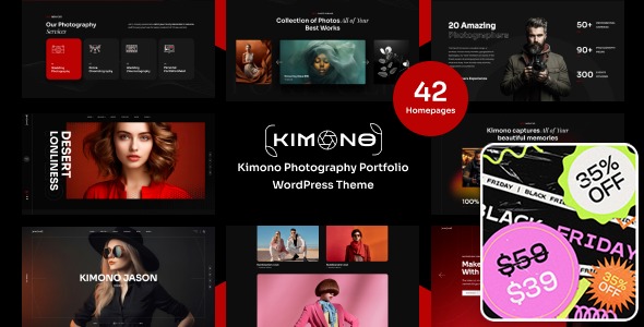 Kimono 10.0.4 – Photography Portfolio WordPress Theme