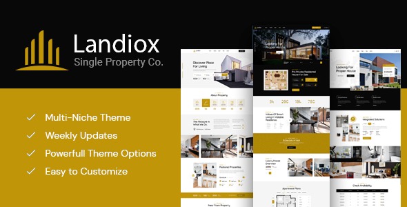 Landiox 1.0.6 – Single Property WordPress Theme