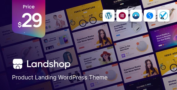 Landshop 1.0 – Product Landing WordPress Theme