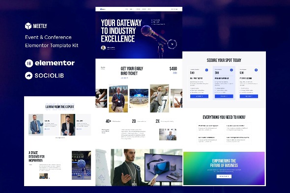 Meetly  – Event & Conference Elementor Template Kit