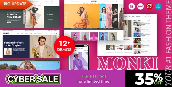 Monki 2.0.8 – Elementor Fashion WooCommerce WordPress Theme