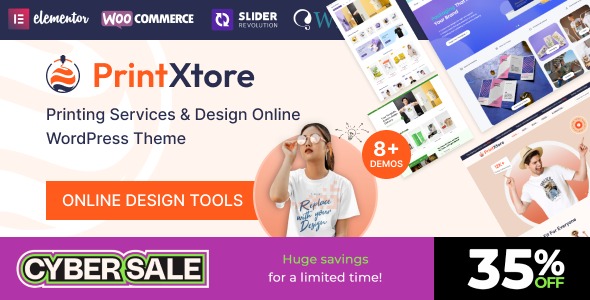 PrintXtore 1.1.7 – Printing Services & Design Online WordPress WooCommerce Theme