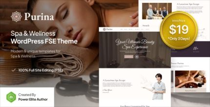 Purina - Spa & Wellness FSE WordPress Theme