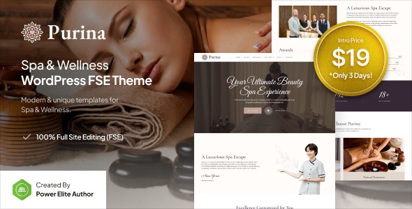 Purina 1.0.2 – Spa & Wellness FSE WordPress Theme