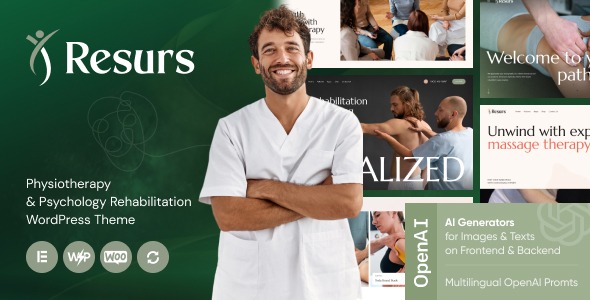 Resurs 1.3.0 – Physiotherapy & Psychology Rehabilitation WordPress Theme