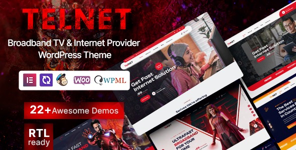 Telnet 2.0.3 – Broadband TV & Internet Provider WordPress Theme