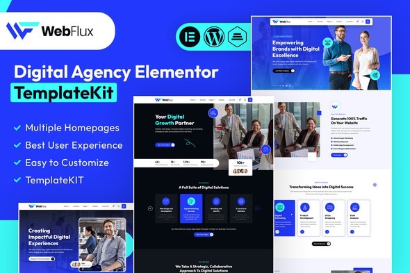WebFlux  – Digital Agency Elementor Template Kits