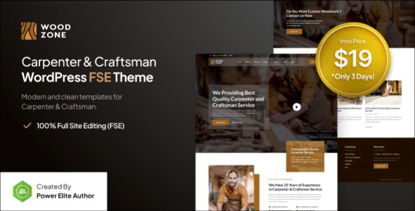 Woodzone 1.0.3 – Carpenter & Craftsman FSE WordPress Theme