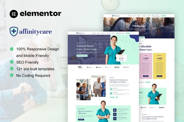 AffinityCare 1.0 – Home Care & Private Nursing Services Elementor Template Kit