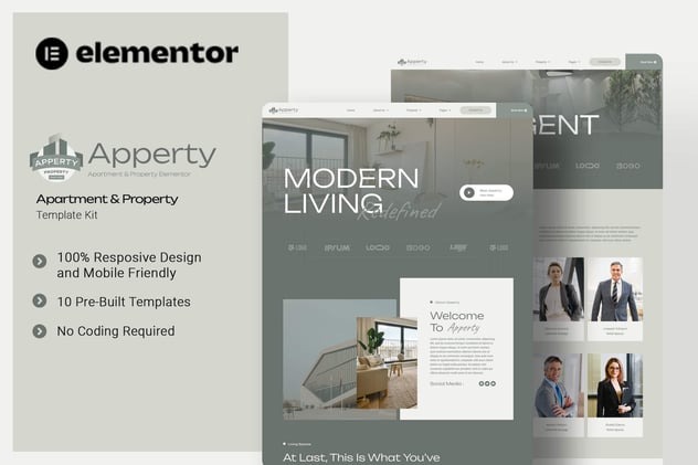 Apperty 1.0 – Appartment & Property Elementor Template Kit
