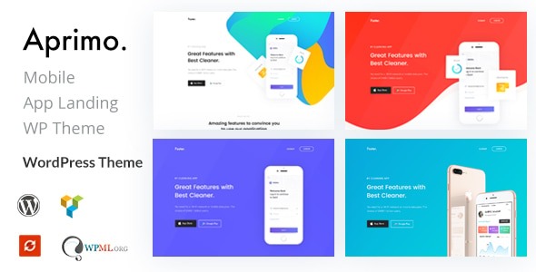 Aprimo 1.5 – Mobile & App Landing WordPress Theme