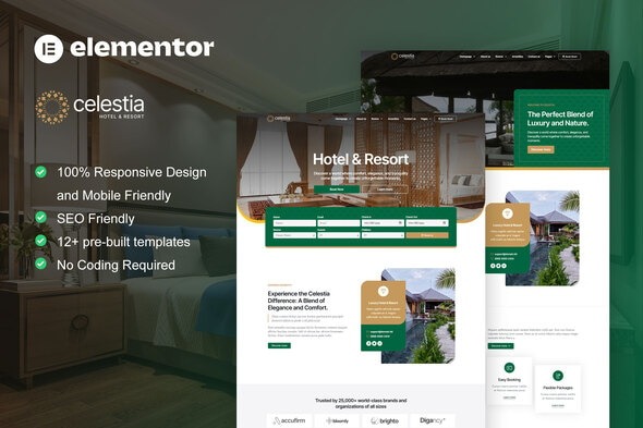Calestia 1.0.0 – Hotel & Resort Elementor Template Kit