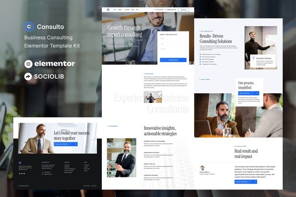 Consulto 1.0 – Business Consulting & Coaching Elementor Template Kit