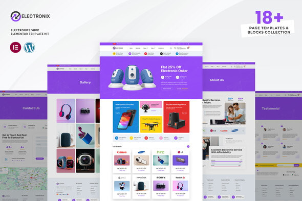 Electronix 1.0.0 – Electronics Shop Elementor Template Kit