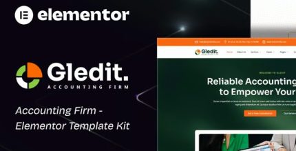 Gledit - Accounting Firm Elementor Template Kit