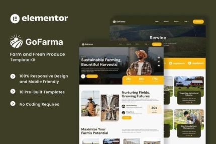 Gofarma - Farm & Fresh Produce Elementor Template Kits