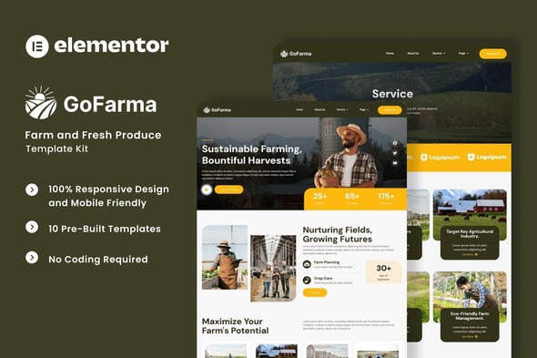 Gofarma  – Farm & Fresh Produce Elementor Template Kits