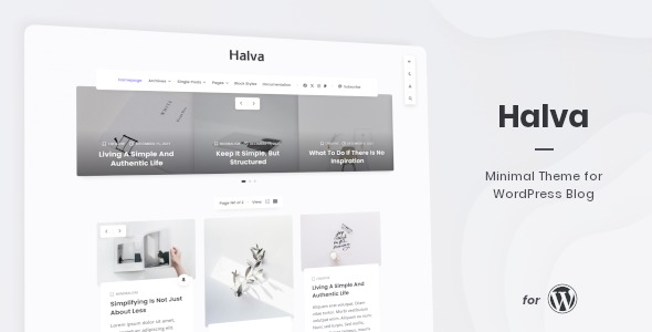 Halva 1.1.1 – Minimal Theme for WordPress Blog
