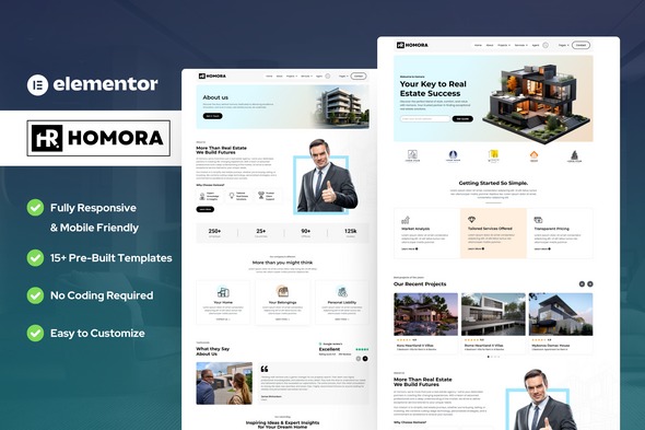 Homora 1.0 – Real Estate & Property Elementor Template Kit