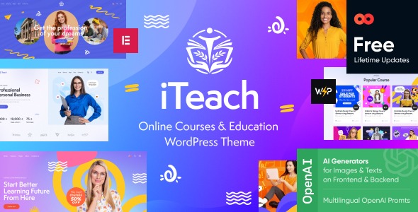 iTeach 1.3.0 – Online Courses & Education WordPress Theme