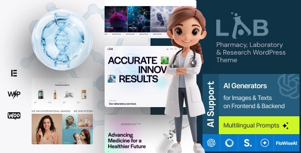 Lab 1.5.0 – Pharmacy, Laboratory & Research WordPress Theme