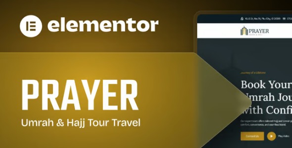 Prayer 1.0 – Umrah & Hajj Tour Travel Elementor Template Kit
