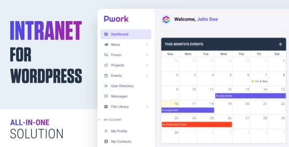 Pwork 2.2 – Intranet For WordPress