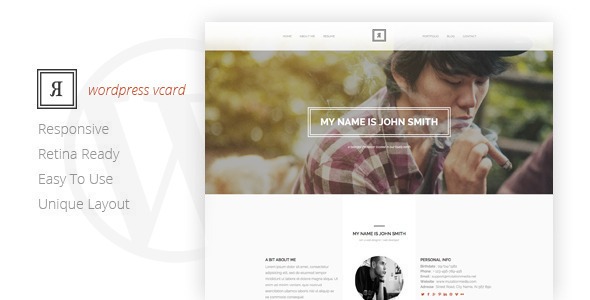 RIVAL 1.0 – One Page Vcard WordPress Theme