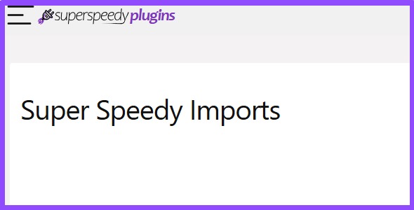 Super Speedy Imports by WP Intense 1.96