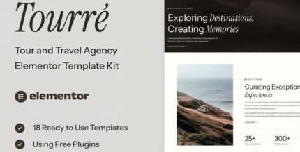Tourre - Travel & Tour Agency Elementor Template Kit