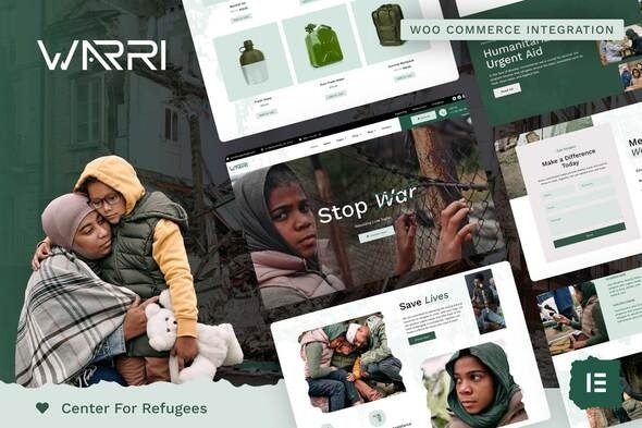 Warri 1.0 – Refugee Center Elementor Pro Template Kit