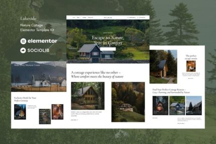Lakeside - Nature Cottage Elementor Template Kit