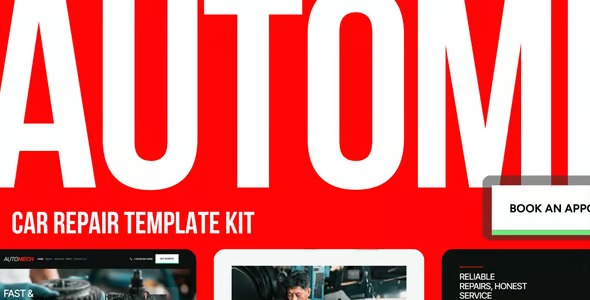 Automech 1.0 – Auto Repair Service Elementor Template Kit