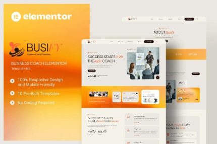 Busify - Business Coach Elementor Template Kits