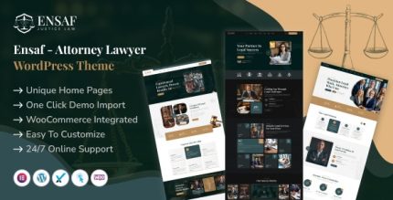 Ensaf - Attorney Lawyer WordPress Theme