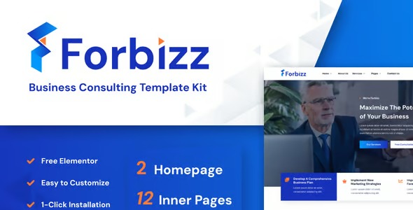 Forbizz 1.0 – Business Consulting Elementor Template Kit