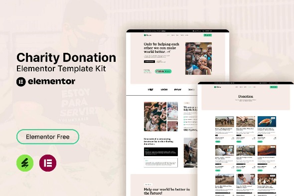 Givvy  – Charity Donation Elementor Template Kits