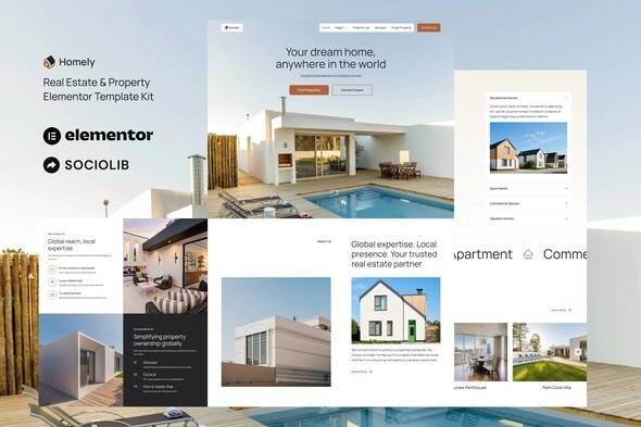 Homely 1.0 – Real Estate & Property Listing Elementor Template Kit
