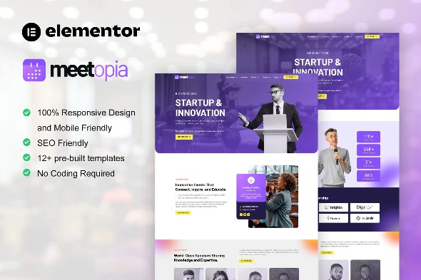 Meetopia  – Event & Conference Elementor Pro Template Kits