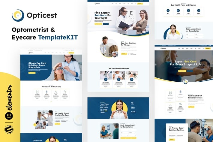 Opticest 1.0 – Optometrist & Eyecare Elementor Template Kit