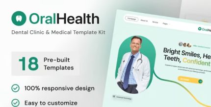 OralHealth - Dental Clinic & Medical Elementor Template Kit
